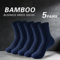 5 Pairs Bamboo Fiber Men's Socks Classic Business Crew | SAMAG