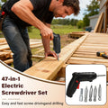 47PCS 3.6v 2PCS Cordless Screwdriver Set with Rechargeable Lithium Battery Household Electric Drill Tool for - View 2 | SAMAG