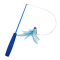 Durable 3-section Cat Teaser Wands Interactive Funny Telescopic Fishing Pole Stick Teaser Cat Accesorios
