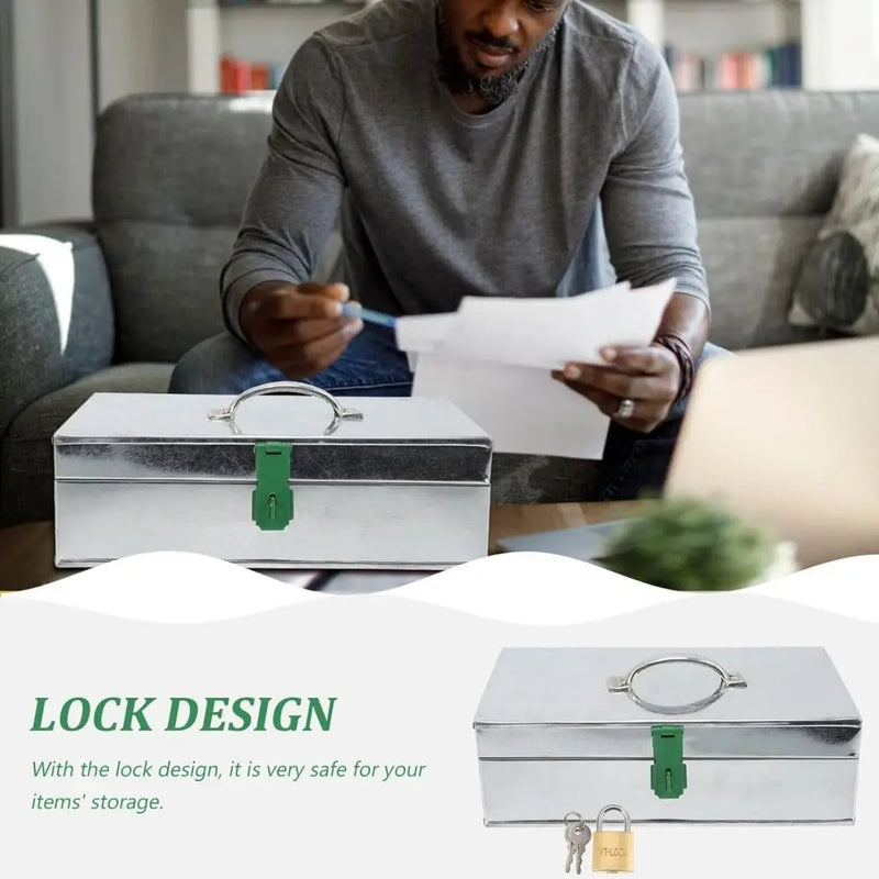 Metal Rectangle Safe Sliver Storage Box Fireproof Document Outdoor - View 2 | SAMAG