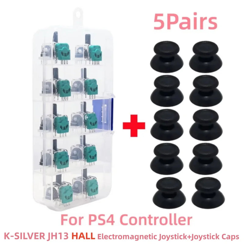 Hall/TMR Electromagnetic Joystick for PS5 PS4 Controller Thumb Stick Joystick Cap No-Drift 3D Analog Sensor Upgrade Replacement