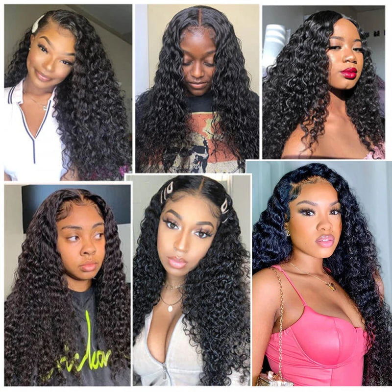 Deep Wave 4 Bundles Deal 15A Brazilian Virgin Human Hair 100% Unprocessed Water Wave Curly Human Hair Extensions Loose Deep Wave