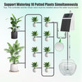 Upgraded Solar Drip Irrigation System Automatic Watering Plants Supplies for Home and Garden Balcony Greenhouse Hanging Plants