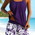 Women Bikinis Set Mesh Spliced Tankini Scoop Neck Loose | SAMAG