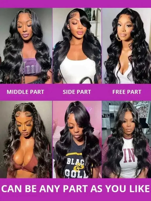 40 Inch Body Wave HD Lace Frontal Wig Human Hair 13x4 HD Lace Front for Black Women Pre-Plucked Brazilian Hair Wig