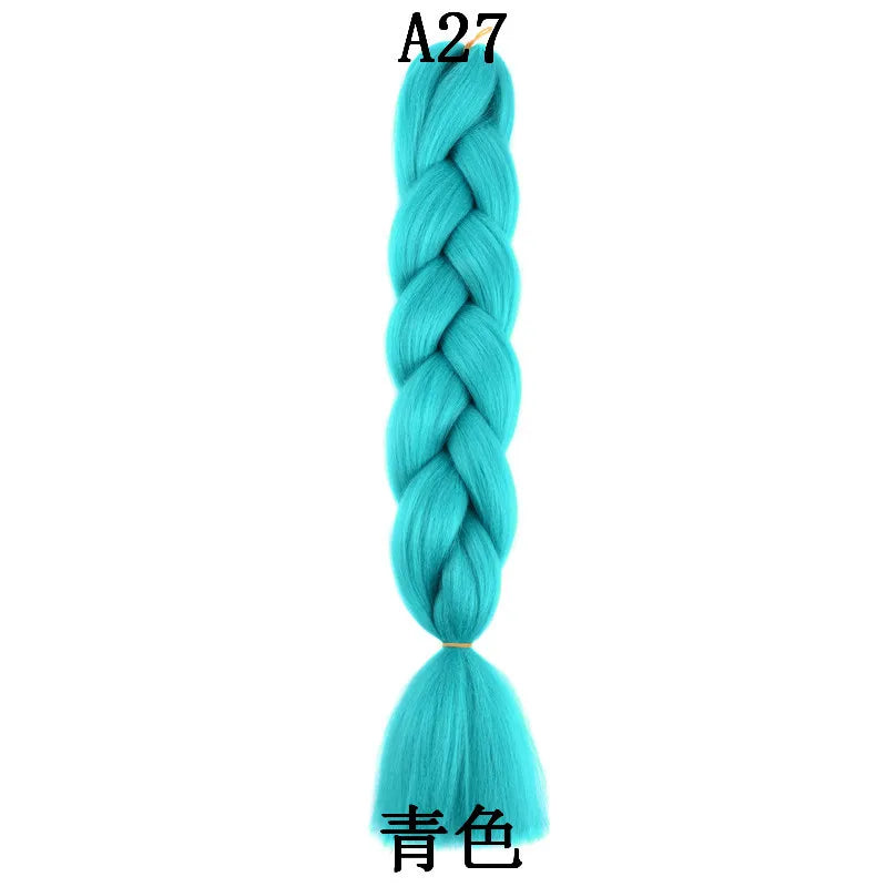 100g 24inch Jumbo Braiding Hair Synthetic Braiding Hair Braid in Hair Extensions Braids Hair for Twist for Daily Cosplay