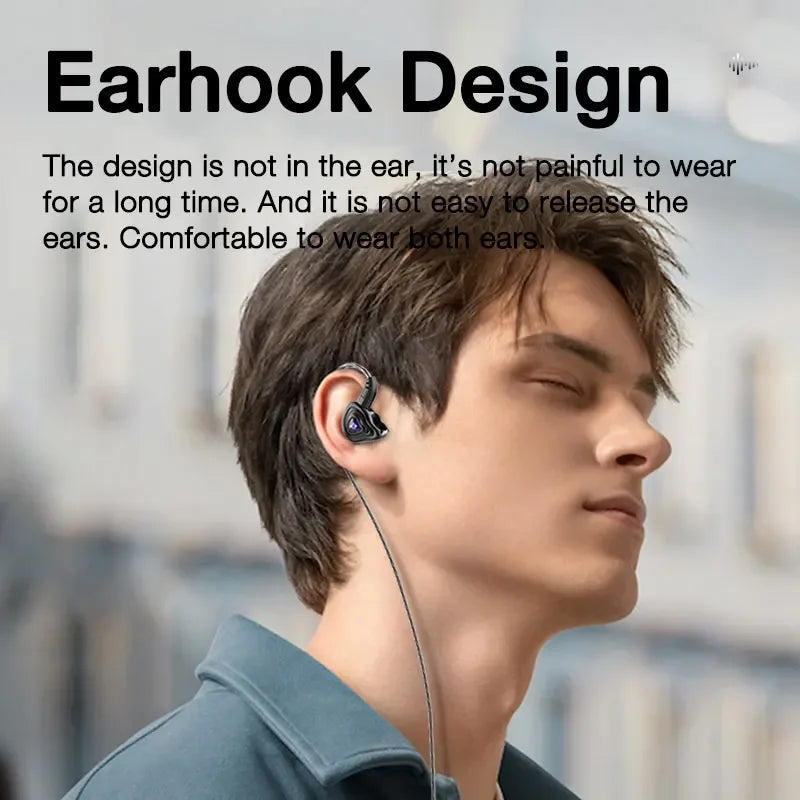 EARDECO 3.5mm Wired Headphones with Mic HiFi Wired Earphone Bass Stereo Headphone Headset Sport Fitness Music Earbuds for Phone