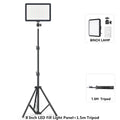 8/12 Inch LED Photography Video Panel Light Photo Studio Lighting Kit For Shoot Live Streaming Youbube With Tripod Stand