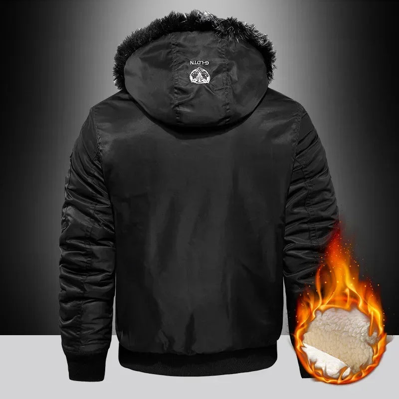 Thick Down & Parka Coat Oversize Plus Velvet Thick 2025 Brand Keep Warm Winter Men's Black Blue Red  Padded Jacket Coat Men
