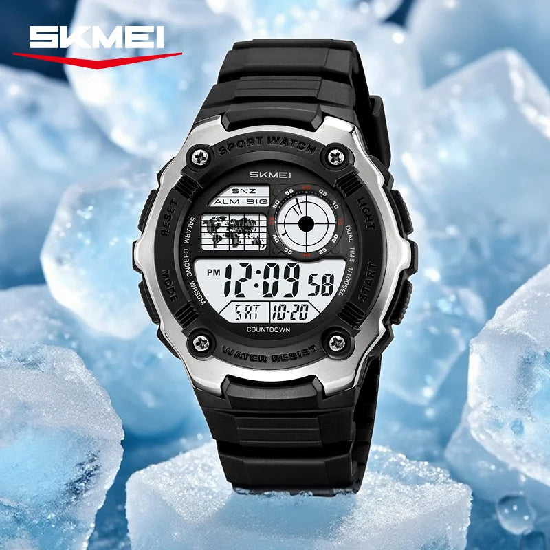 SKMEI 2517 Military Electronic Light Watch Sports LED Watches 5BAR Waterproof Digital Wrist Watch For Men Reloj Hombre