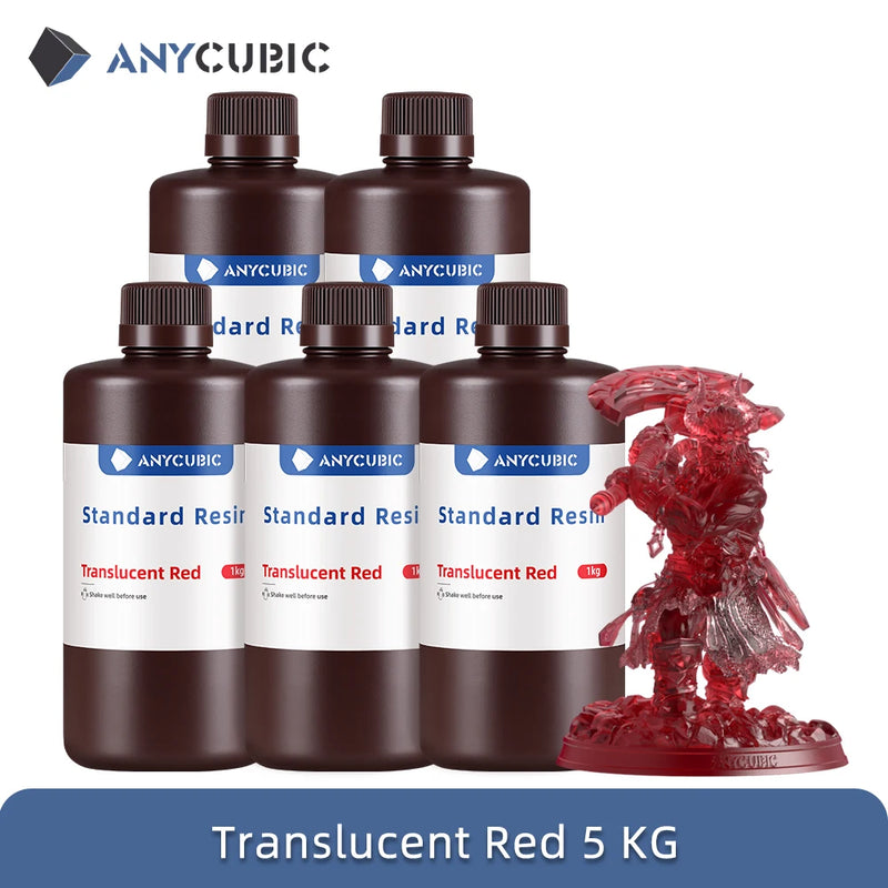 ANYCUBIC 5KG Standard Resin 3D Printer High Precision Standard Resin 3D Printing DIY Figurines Materials For Photon Mono 5s Pro