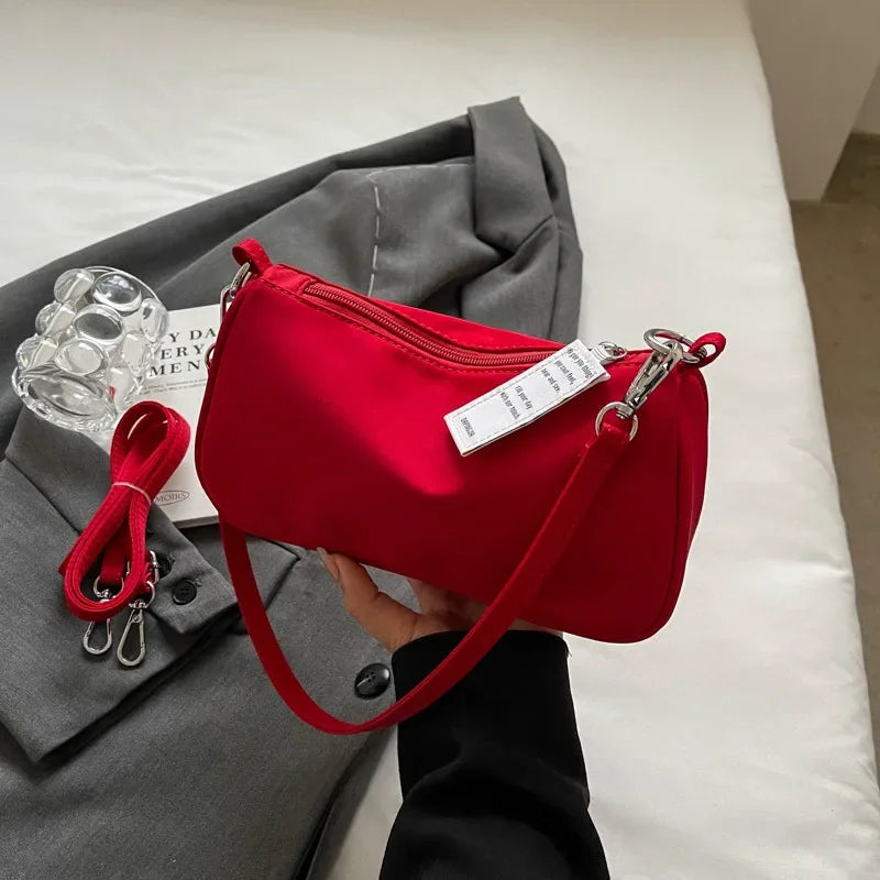 Red Women's Shoulder Bag 2026 New High-End Sensation Underarm Simple Match Commuting Bag Single oulder Handbag Designer Bags
