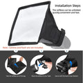 RF17 Universal Flash 30cm Diffuser Light Softbox 20cm Collapsible with Storage Pouch Compatible with Canon Nikon Sony