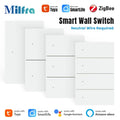 Milfra Zigbee WIFI Light Switch 1/2/3/4/6 Gang Smart Switch Voice Control Work With Alexa Google Home Tuya Control With Neutral