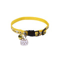 Adjustable Pet Cat Collar Quick Release Safety Buckle Anti-choking Puppy Collar with Cat Face Pendant Bell Cat Pattern