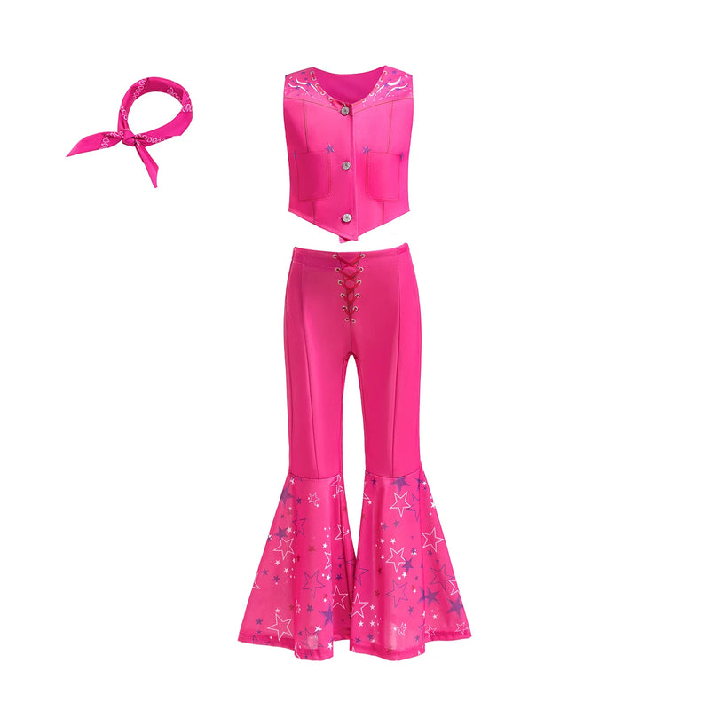 Summer Rose Pink Sleeveless Girl Cosplay Outfit Star - View 2 | SAMAG