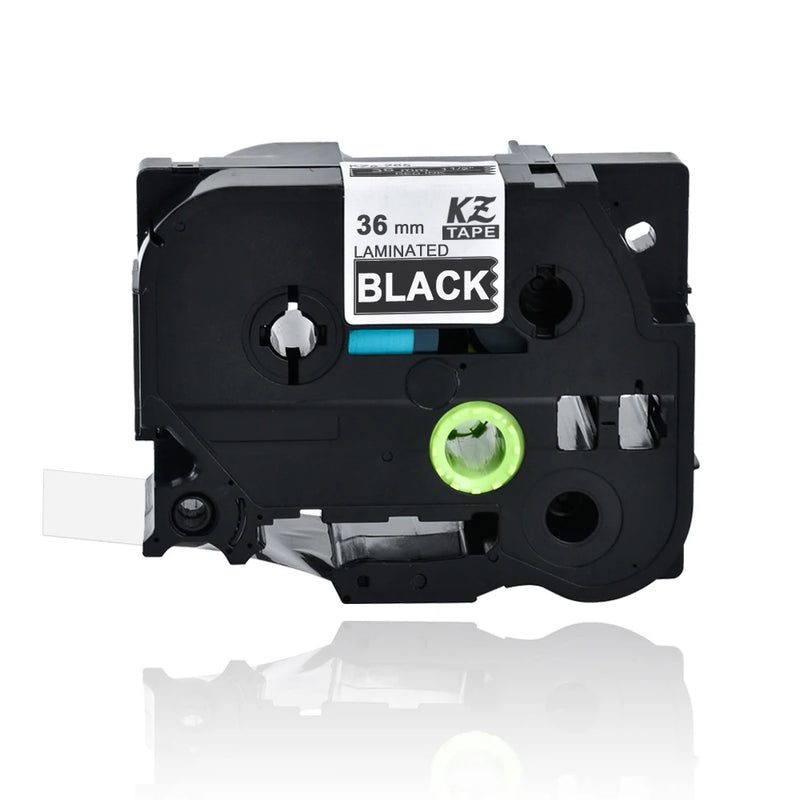 1PCS 36mm black on white tze261 compatible brother p touch printer laminated label tape tze-161 tze661 tz-M961 tze-461