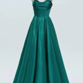 Long Pocket Off Shoulder Ball Dress with Heart-shaped | SAMAG