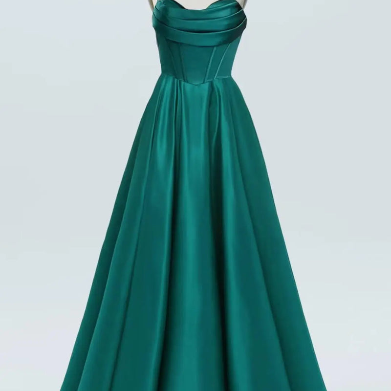 Long Pocket Off Shoulder Ball Dress with Heart-shaped | SAMAG