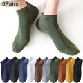 5 Pairs Spring Summer Thin Men's Bamboo Fiber Socks Short | SAMAG