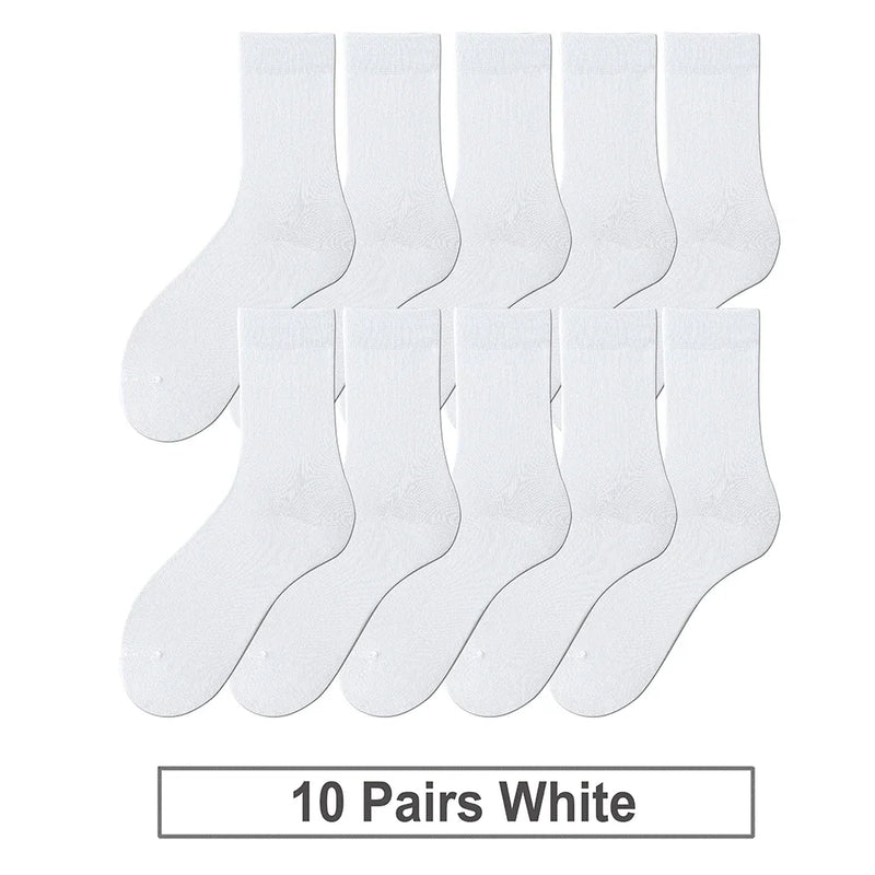 10 Pairs Men's Cotton Socks New Styles Black Business | SAMAG