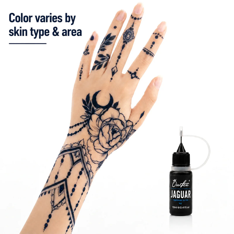 10ml Organic Jagua Paste Juice Henna Temporary Ink Tattoo Body Art Painting Navy Blue Real Lifelike Waterproof