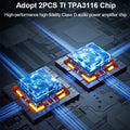 Woopker Audio Amplifier 2*100W HiFi Digital Stereo TPA3116 Bluetooth 5.3 Multifunction Dual Channel Power Amplifier Home Theater