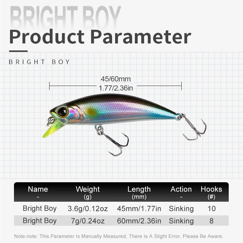 Kingdom Sinking Minnow Fishing Lure 45mm 60mm Far Casting | SAMAG