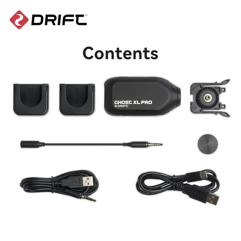 Drift Ghost XL Pro 4K PLUS HD Action Camera 3000mAh Battery WiFi IPX7 Waterproof Rotatable Lens Helmet Cam Motorcycle Bicycle