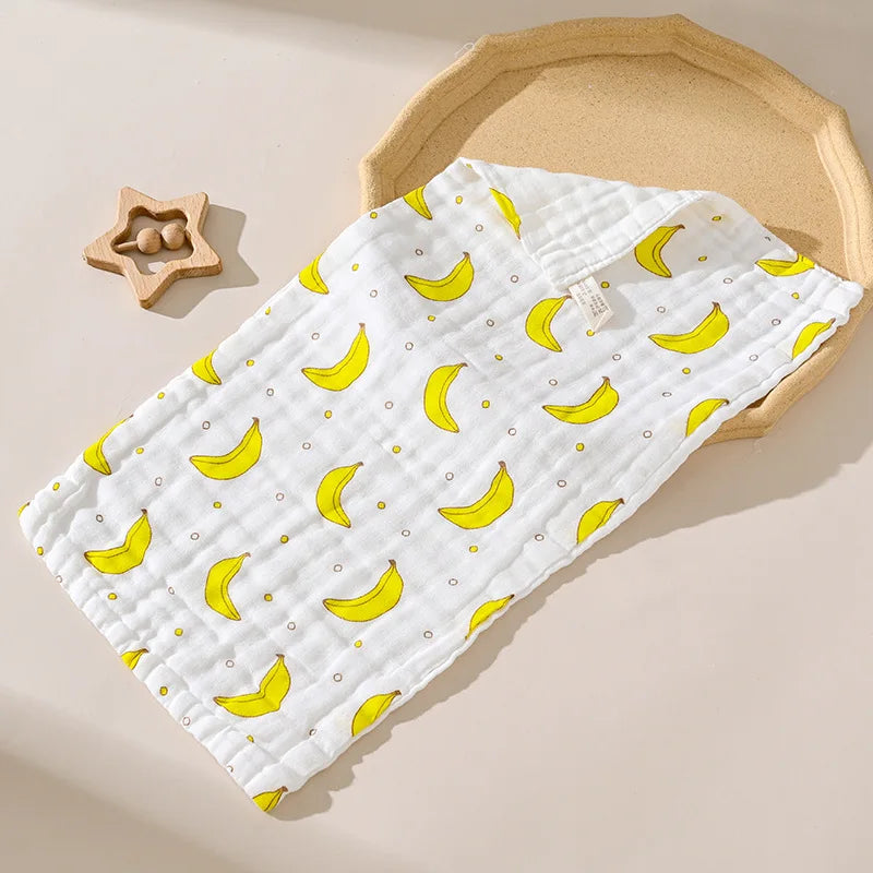 Gauze six-layer small towel pure cotton Class A baby gauze face towel burp towel seersucker bath towel saliva towel