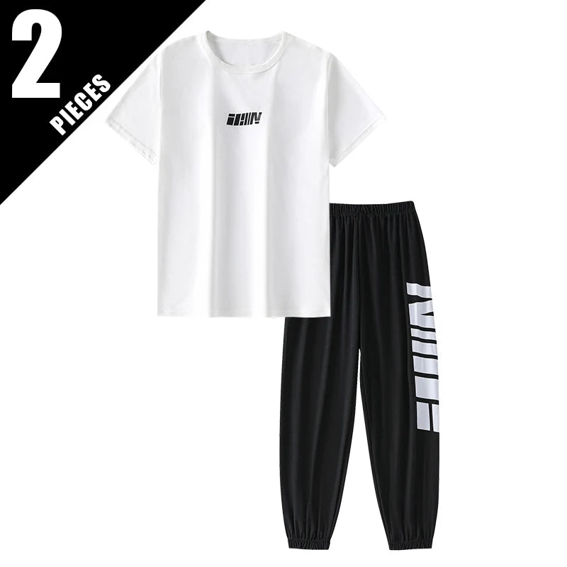 2 - pcs Summer Youth Fashion Letter Set 13 - 16 Year Old Boys - View 8 | SAMAG
