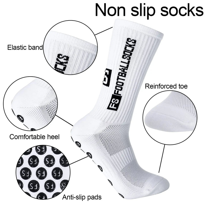 New Football Socks Non Slip Grip Mid Tube Sports | SAMAG