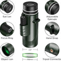 Portabl Powerful 80X100 HD Monocular 50000M Telescope Long Range Zoom With Tripod Phone Clip For Outdoor Hunting Camping Tourism