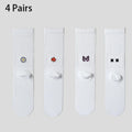 4 Pairs Men's Cotton Work Socks Long Running Breathable | SAMAG