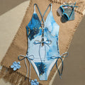Printed Flower Tankini Set Girl Swimwear Adjustable Strap | SAMAG