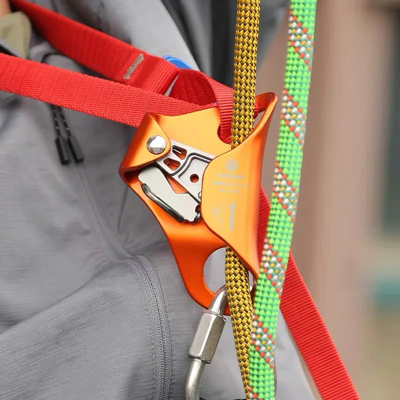 XINDA Outdoor Camping Rock Climbing Chest Ascender Safety Rope Ascending Anti Fall Off Survival Vertical Rope Climbing Equipment