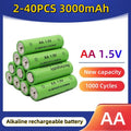 2-40PCS AA Battery 3000mAh Rechargeable Battery 1.5V AA Battery for Clocks Mice Computers Toys So on Toys