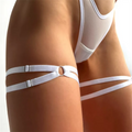 2 PCS Women's Sexy Lingerie With Elastic Garter Straps Lingerie Accessories Role-playing Sexy Leg Rings White garter  Strap
