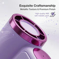 Portable Handheld Mini Fan, 6 Speeds 16900 RPM High Velocity Personal Fan with LED Display, USB Rechargeable, Mini Fan with Lanyard for Makeup, Travel, Outdoor for Women Girl Gift,Purple