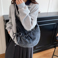 Korean Hobo Bags Women Comfortable and Versatile Texture Crossbody bags Denim Storage Bag Casual Trendy Simple Shoulder bag sacs