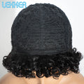 Lekker Black Short Pixie Cut Curly Bob 100% Human Hair Wigs For Women Brazilian Remy Hair Full Machine Made Glueless Daily Wigs
