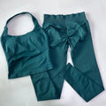 1-2pcs Gym Set Women Backless Tank Tops High Waist Scrunch Seamless Shorts High Waist Yoga Leggings Workout Sets Gym Suit