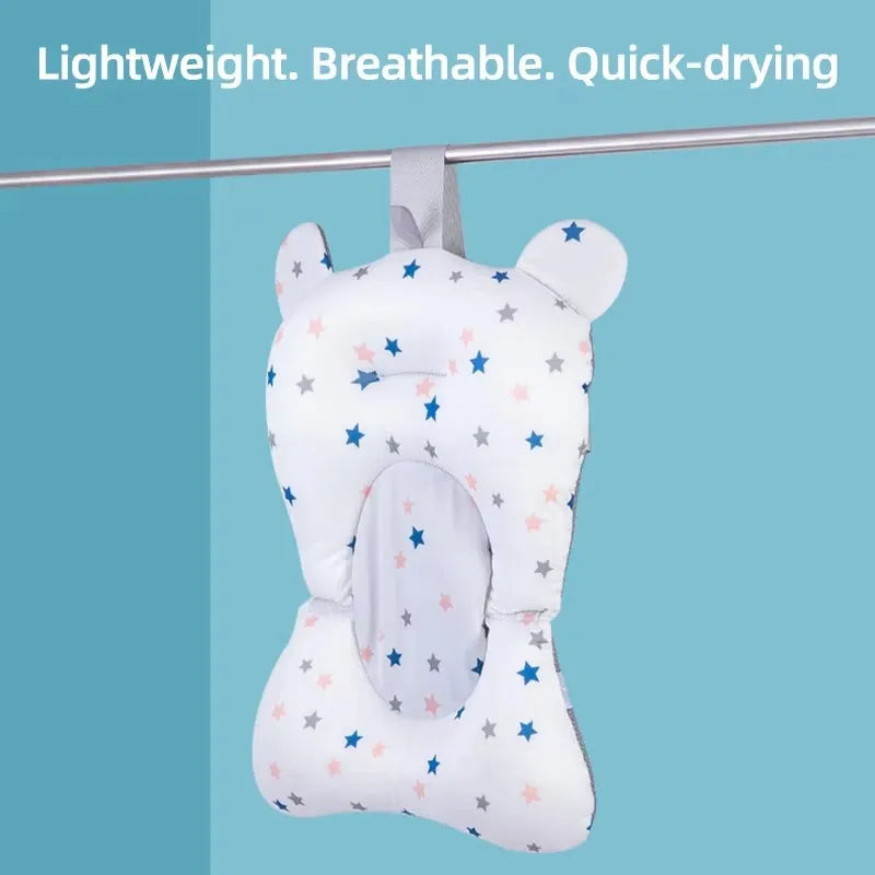 Baby Bath Seat Support Mat Infant Anti-Slip Soft Comfort Body Cushion Foldable Baby Bath Tub Pad Chair Newborn Bathtub Pillow