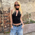 Typhaland Fashion Backless Dress Sets Halter Vest Women's Fashion Sleeveless V Neck Tanks High Wasit Long Skirt Summer 2026 New