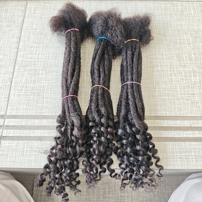 Dreadlocks Sister Locs Extensions Handmade Soft Crochet Brazilian Human Hair Braiding 10in Ombre Short Hair 10Strands/lot
