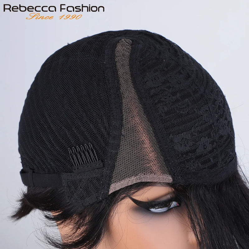 Clearance Sales Glueless Straight Pixie Cut Human Hair Wig Short Wig Right Part Lace Wigs Natural For Women 100% Human Black Wig