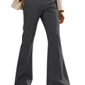 Men's Linen Flare Suit Pants Retro High Waist Slim Fit - View 8 | SAMAG