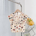 Cute Baby Bibs Toddler Baberos Bavoir Waterproof Short Sleeve Apron Cartoon Animals Children Feeding Smock Bib Baby Stuff 0-6Y