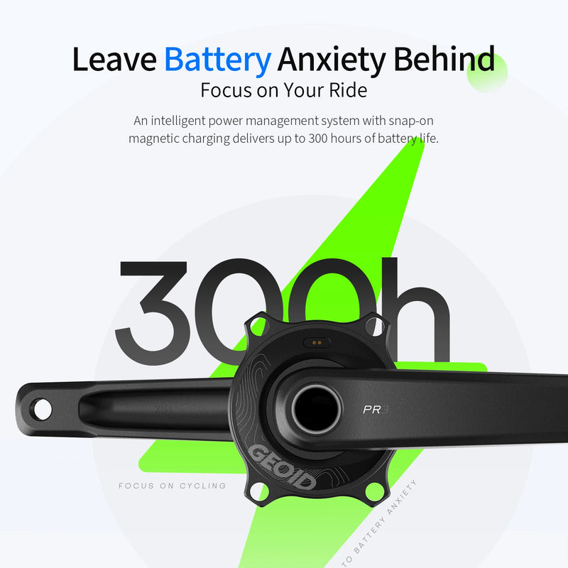 GEOID PM500 Road Bike Power Meter 110BCD 4-Bolt Crankset 24mm Spindle ANT+ Bluetooth Compatible for Shimano