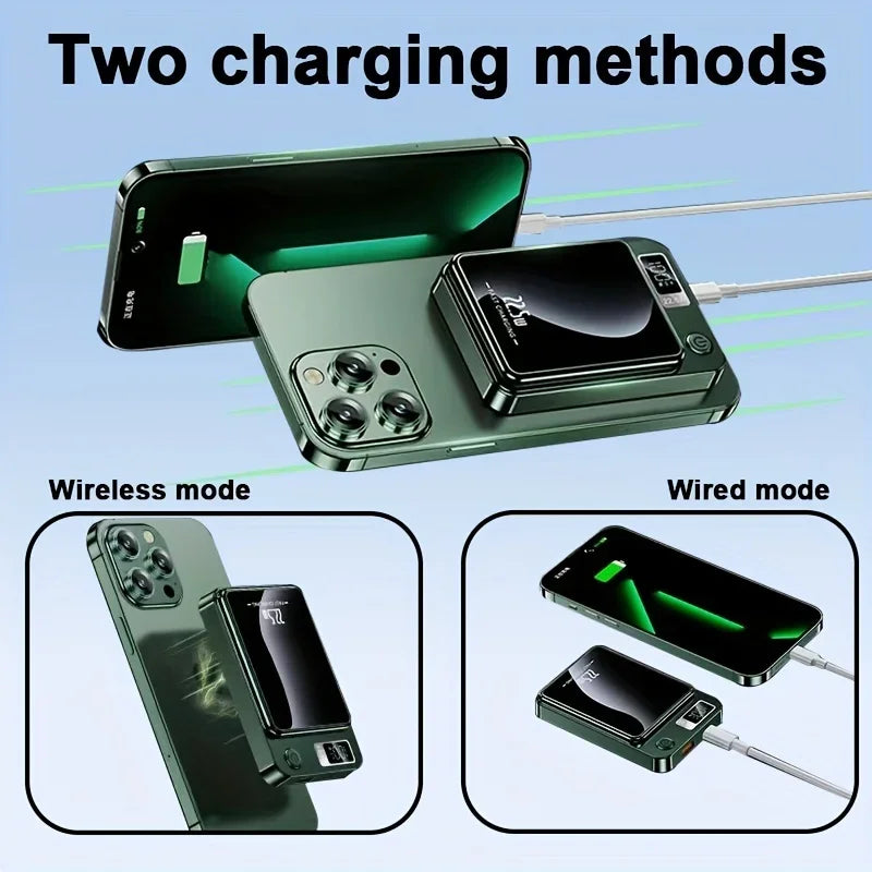 22.5W Portable Charger Wireless 500000mAh Magnetic Power Bank Fast Charging External Battery for IPhone Xiaomi Mags Power Bank